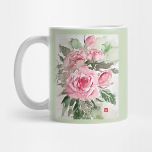 Loose rose watercolor Mug